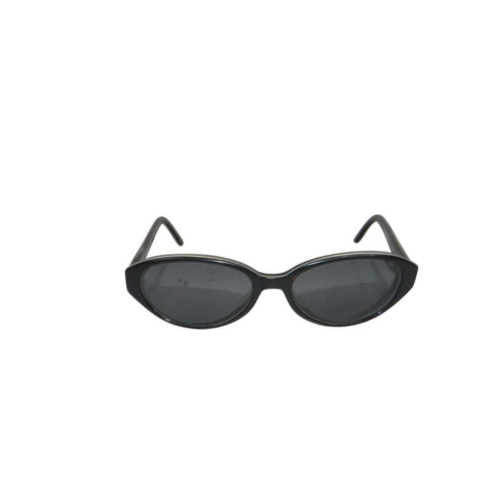 Nine West Lucky/S Sunglasses Black Cream Oval Frame Dark Lens AH 135 1K6P